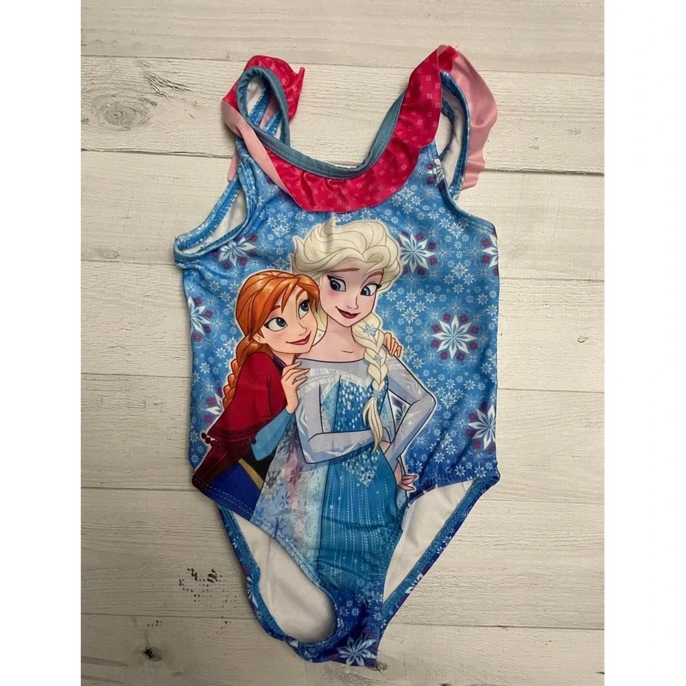 Disney Frozen Anna and‎ Elsa one piece Swimsuit girls 2T